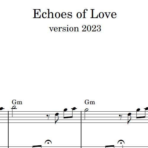 Echoes of Love Sheet Music