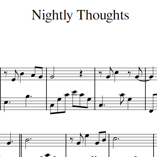 Nightly Thoughts Sheet Music