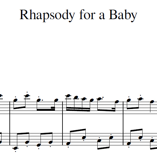 Rhapsody for a Baby Sheet Music