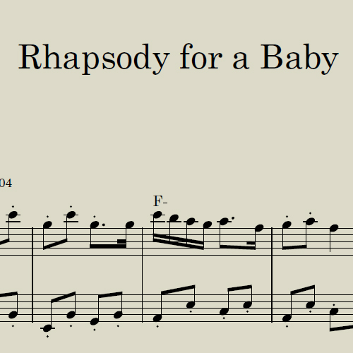 Rhapsody for a Baby Sheet Music