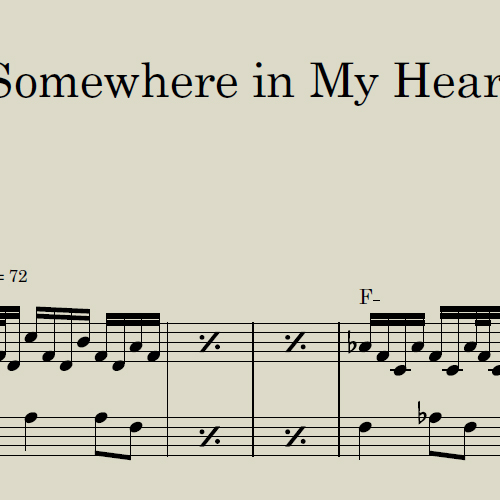 Somewhere in My Heart Sheet Music