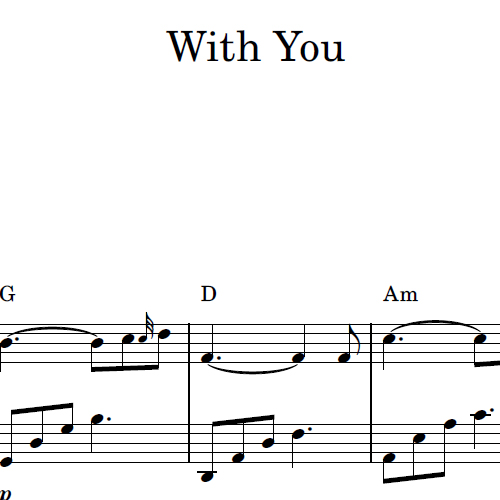 With You Sheet Music