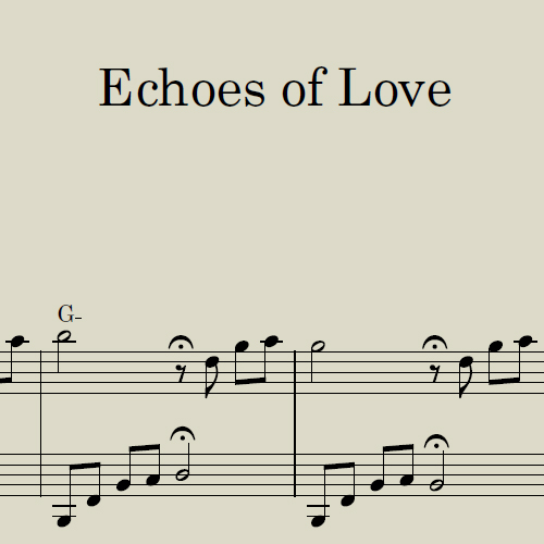 Echoes of Love Sheet Music